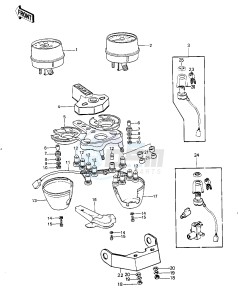 KZ 1000 G [CLASSIC] (G1) [CLASSIC] drawing METERS_IGNITION SWITCH