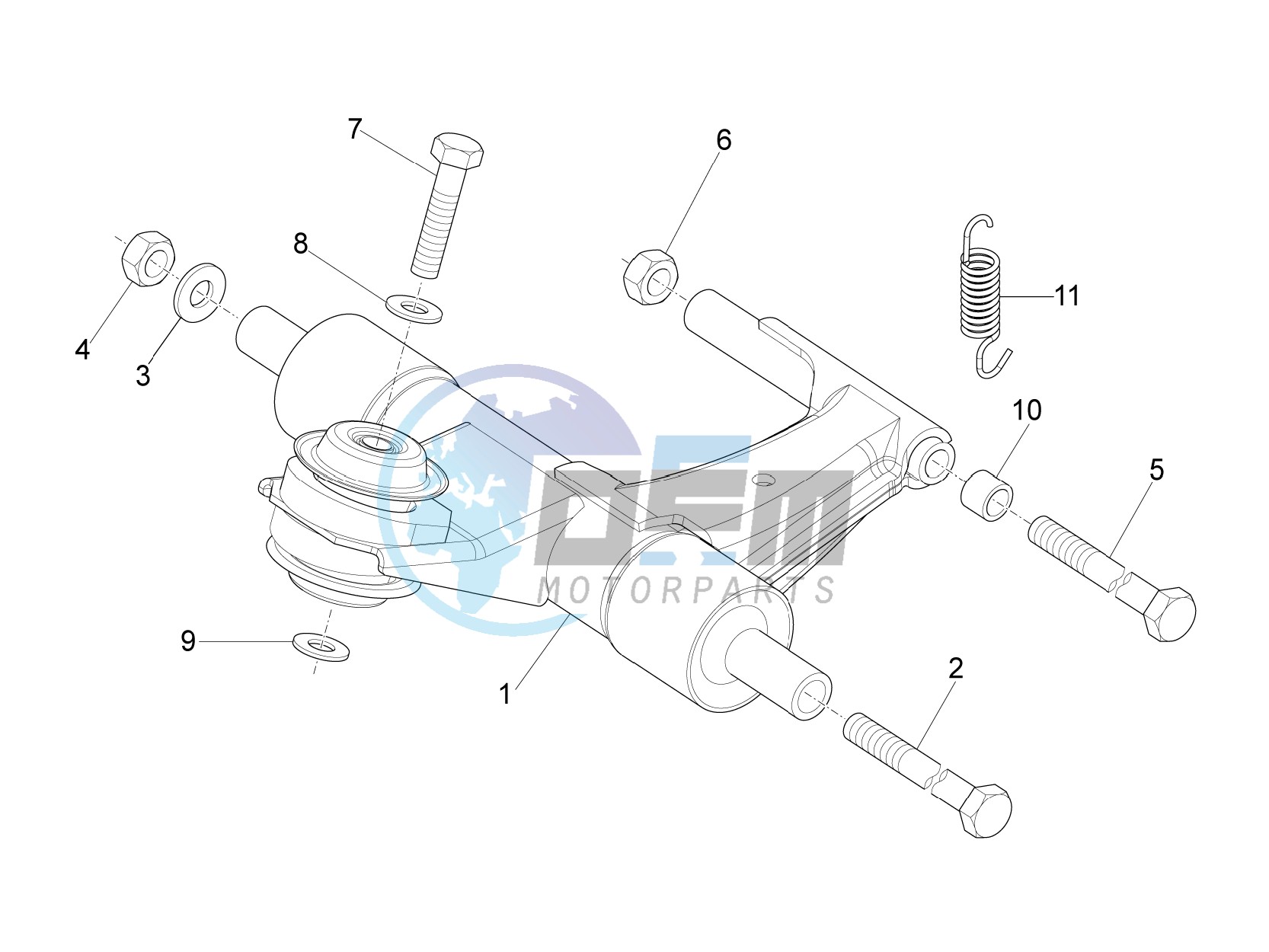 Swinging arm