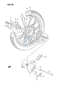 TS185ER (E24) drawing FRONT WHEEL