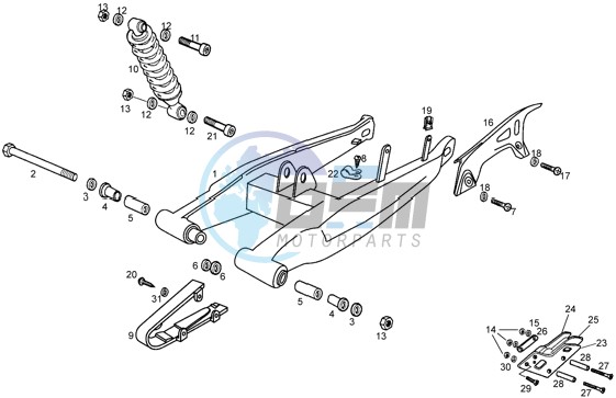 Swing arm - Shock absorber