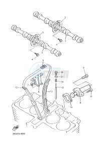 XJR1300C XJR 1300 (2PN4) drawing CAMSHAFT & CHAIN