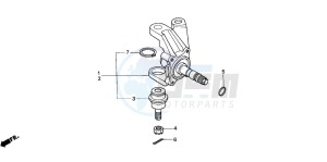 TRX350TM FOURTRAX 350 drawing KNUCKLE (TRX350TM/TE)