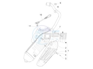 Primavera 150 4T 3V iGET (APAC) (AU, CN, EX, RI, TN) drawing Silencer