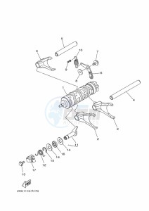 YXZ1000E YXZ1000R SS (B5JF) drawing SHIFT CAM & FORK