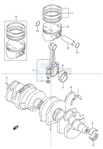 GSX1200 (E4) drawing CRANKSHAFT