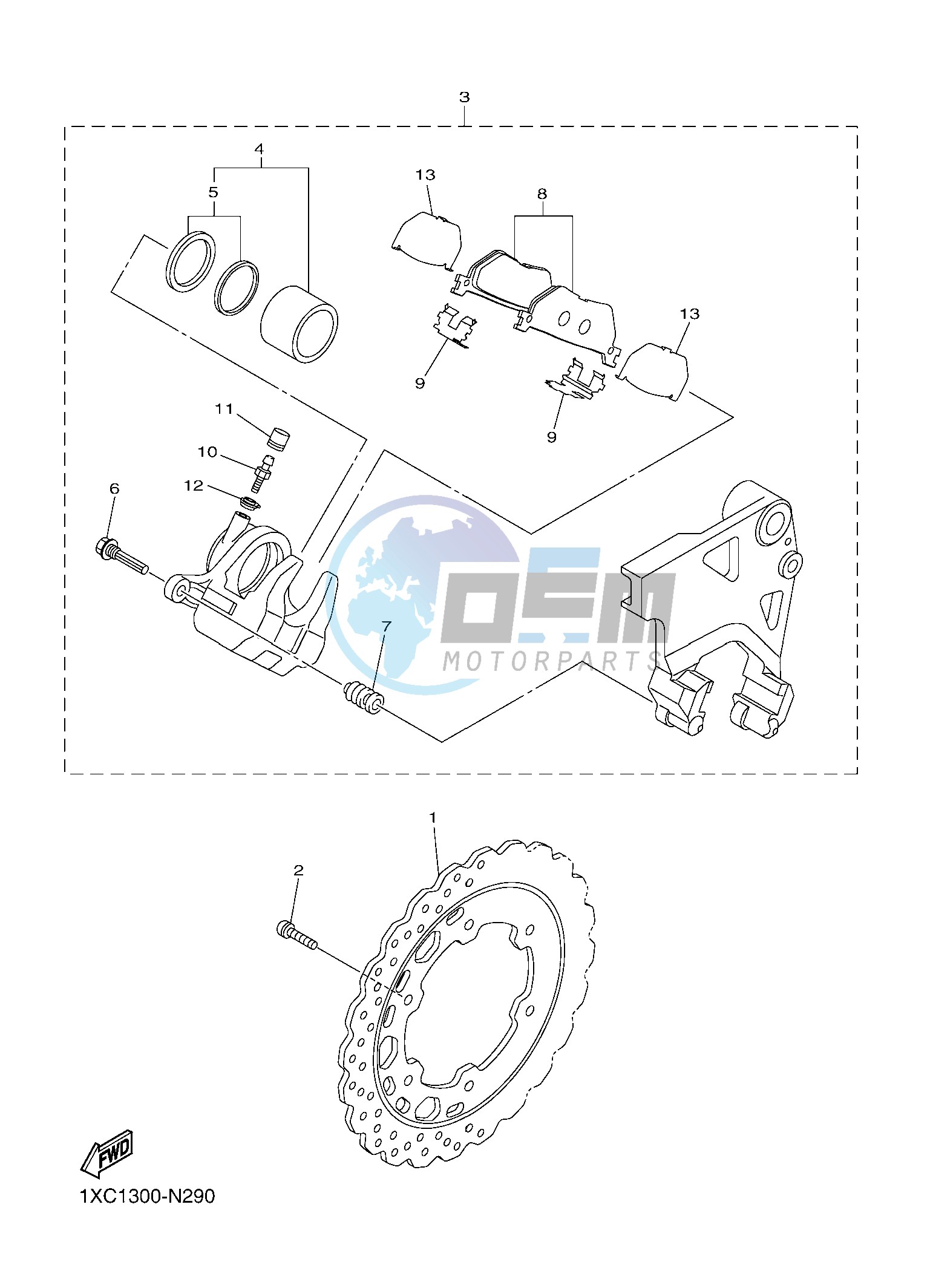 REAR BRAKE CALIPER