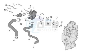 Atlantic 500 drawing Water pump (Internal thermostat)