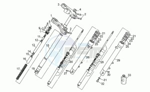 Daytona 1000 drawing Front fork