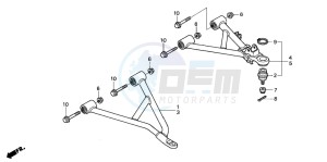 TRX350TM FOURTRAX drawing FRONT ARM (TRX350TM/TE)