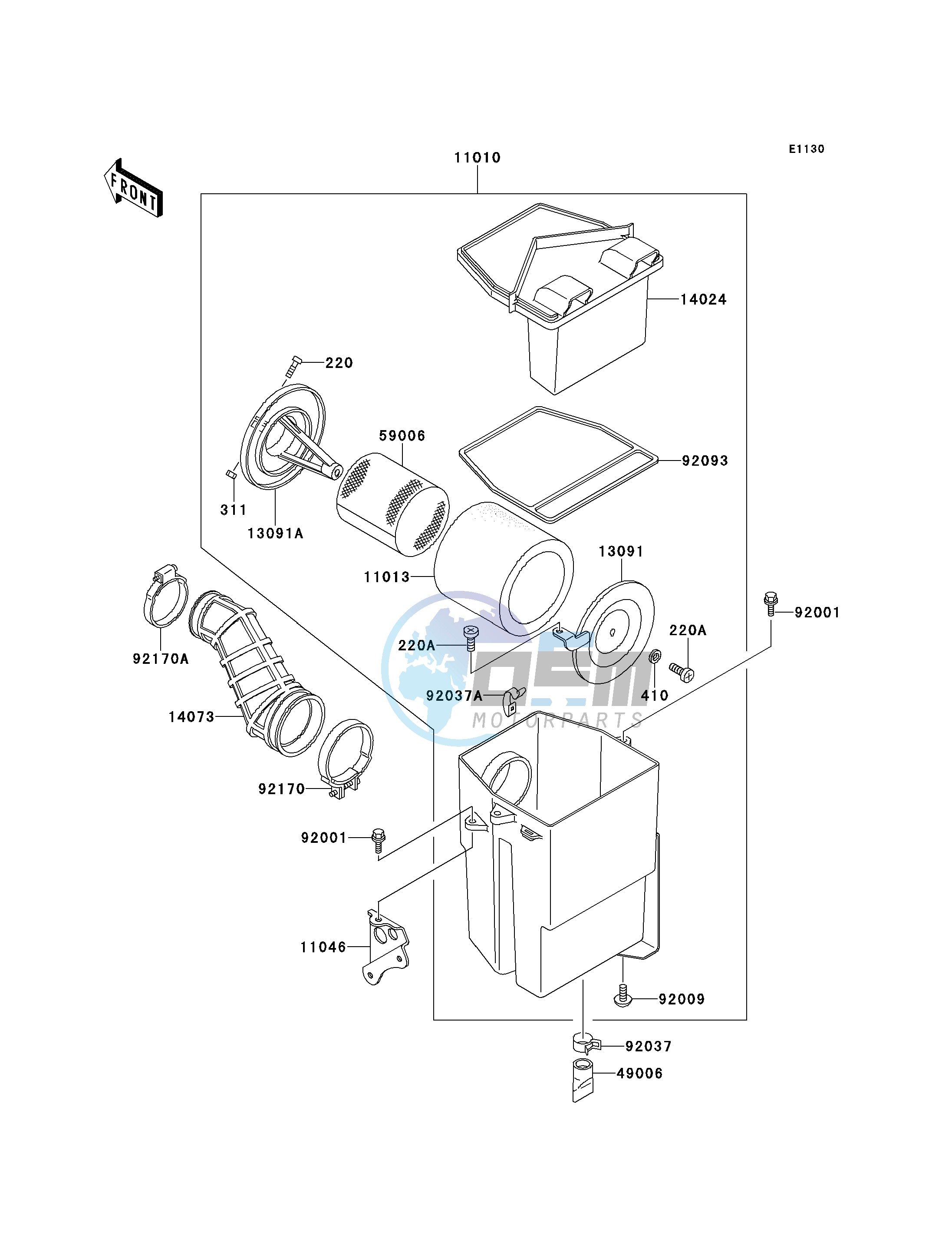 AIR CLEANER-- KLF300-C5&NAMI.C8- -