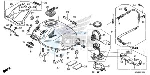 CBR125RSF CBR125RS E drawing FUEL TANK