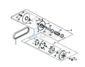 GTS 300 EFI drawing CLUTCH