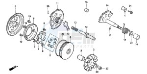 SA75 drawing DRIVE FACE/ KICK STARTER SPINDLE