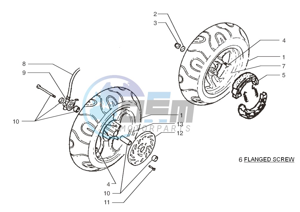 Front wheel-Rear wheel