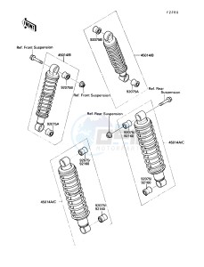 KLF 220 A [BAYOU 220] (A1-A4) [BAYOU 220] drawing SHOCK ABSORBER