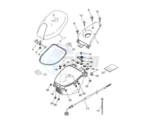 YQ AEROX 50 drawing SEAT AND CARRIER