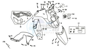 SYMPLY 50 L7 drawing REAR FENDER - MUDGUARD