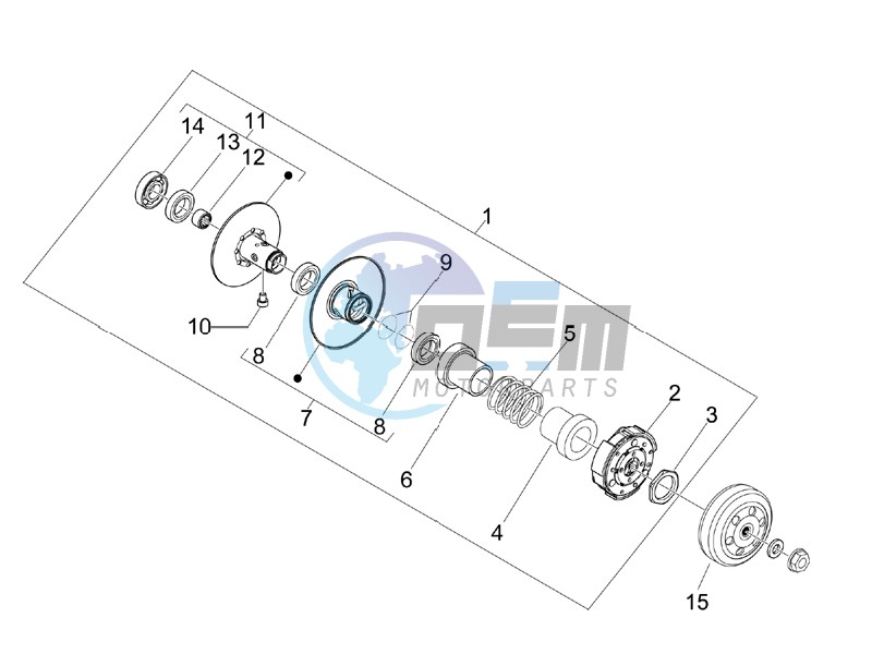 Driven pulley