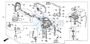 TRX400EX SPORTRAX 400EX drawing CARBURETOR