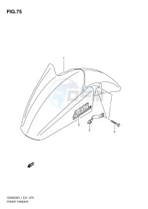 GSX650F (E21) Katana drawing FRONT FENDER (GSX650FUAL1 E21)