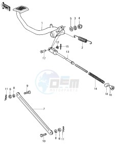 KZ 400 H (H1) drawing BRAKE PEDAL_TORQUE LINK