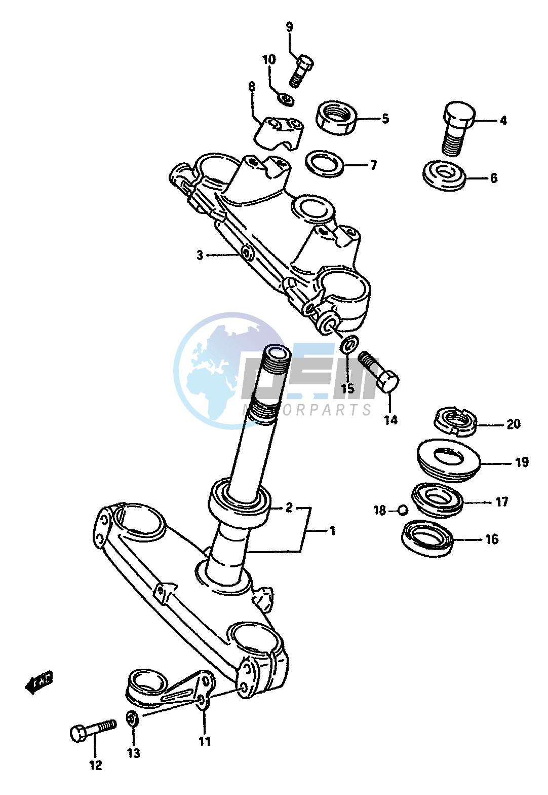 STEERING STEM (MODEL G H)