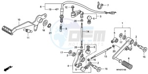 CBF1000AA Europe Direct - (ED / ABS) drawing PEDAL