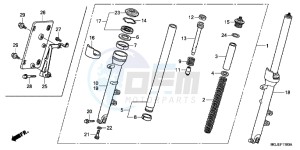 CBF1000FC CBF1000F E drawing FRONT FORK