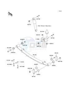 KAF 620 A6 [MULE 2510 4X4] (A6) [MULE 2510 4X4] drawing REAR SUSPENSION