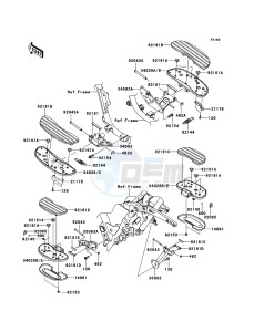 VN1700_CLASSIC_TOURER_ABS VN1700DEF GB XX (EU ME A(FRICA) drawing Footrests