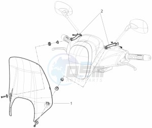 Beverly 350 4T ST ie ABS E4 300 (EMEA) drawing Windshield - Glass