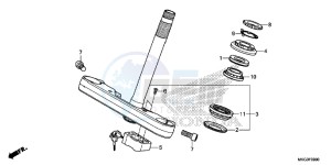 CMX500AH UK - (E) drawing STEERING STEM