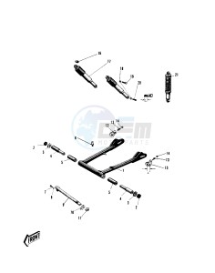 W1 W2 TT SS [COMMANDER) (TT-SS ) 650 [COMMANDER) drawing SWING ARM_SHOCK ABSORBERS