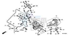 CBR1000RAA F / ABS CMF drawing REAR POWER UNIT/REAR VALV E UNIT