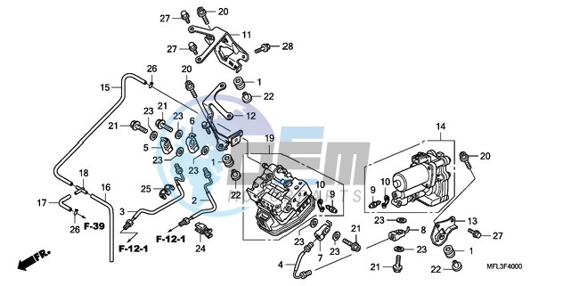 REAR POWER UNIT/REAR VALV E UNIT