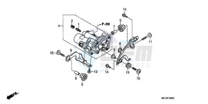 CBR600RAA BR / ABS - (BR / ABS) drawing REAR POWER UNIT (CBR600RA)