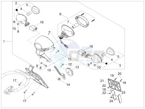 V7 III Anniversario 750 e4 (NAFTA) drawing Rear lights