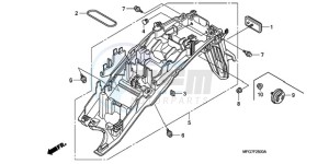 CB600F9 Europe Direct - (ED / 25K) drawing REAR FENDER