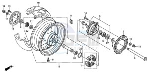 CBR600RR drawing REAR WHEEL