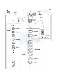 KX450F KX450D6F EU drawing Shock Absorber(s)