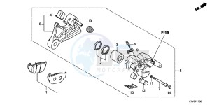 CBR125RWB CBR125RW E drawing REAR BRAKE CALIPER