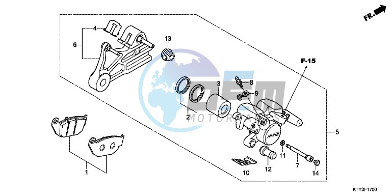 REAR BRAKE CALIPER