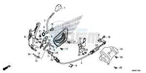 TRX500FA7G TRX500 Europe Direct - (ED) drawing SELECT LEVER