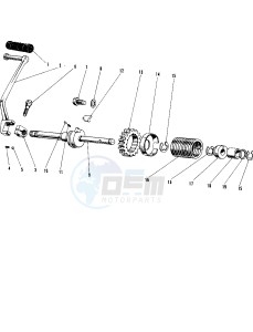 A1 250 SAMURAI drawing KICKSTARTER MECHANISM