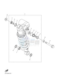 YZF-R1 998 R1 (2CRJ 2CRK) drawing REAR SUSPENSION