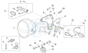 Breva V IE 850 drawing Headlight/Horn