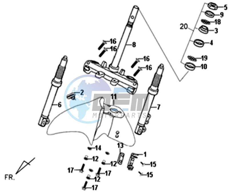 FRONT FORK/ STEERING HEAD BEARING / FRONT FORK