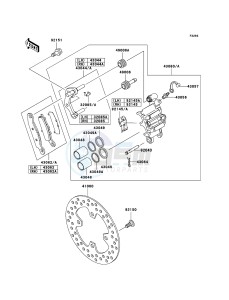 KVF650 4x4 KVF650-D1 EU GB drawing Front Brake