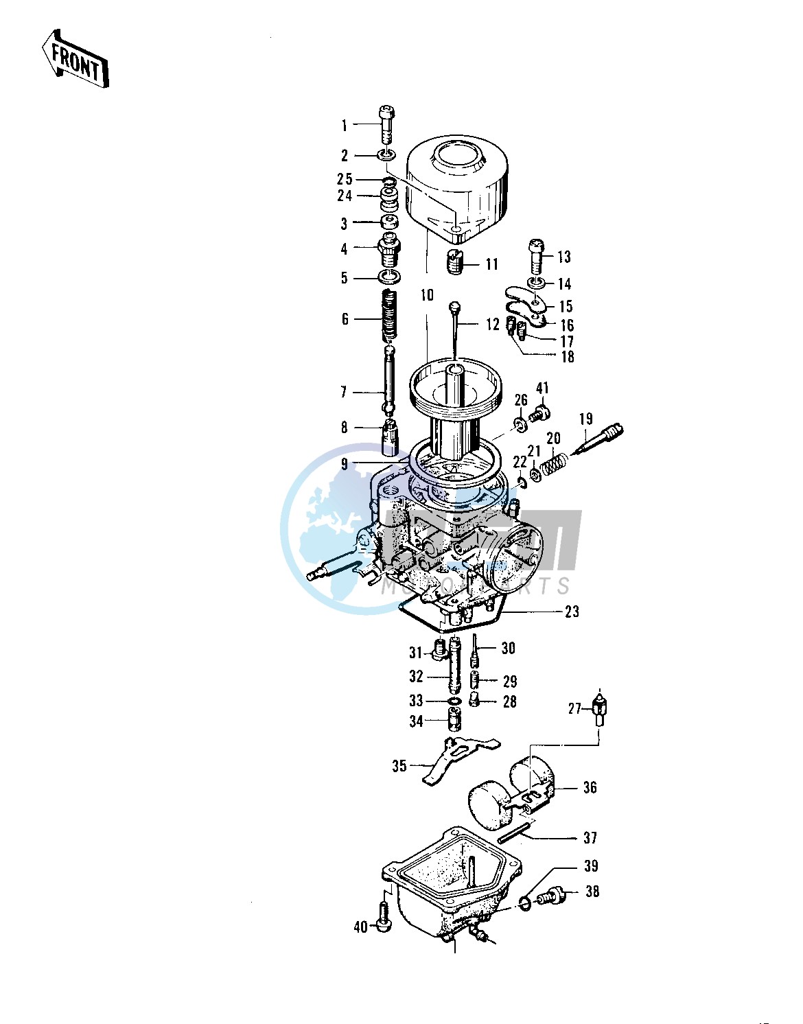 CARBURETOR PARTS -- KZ400-A1- -