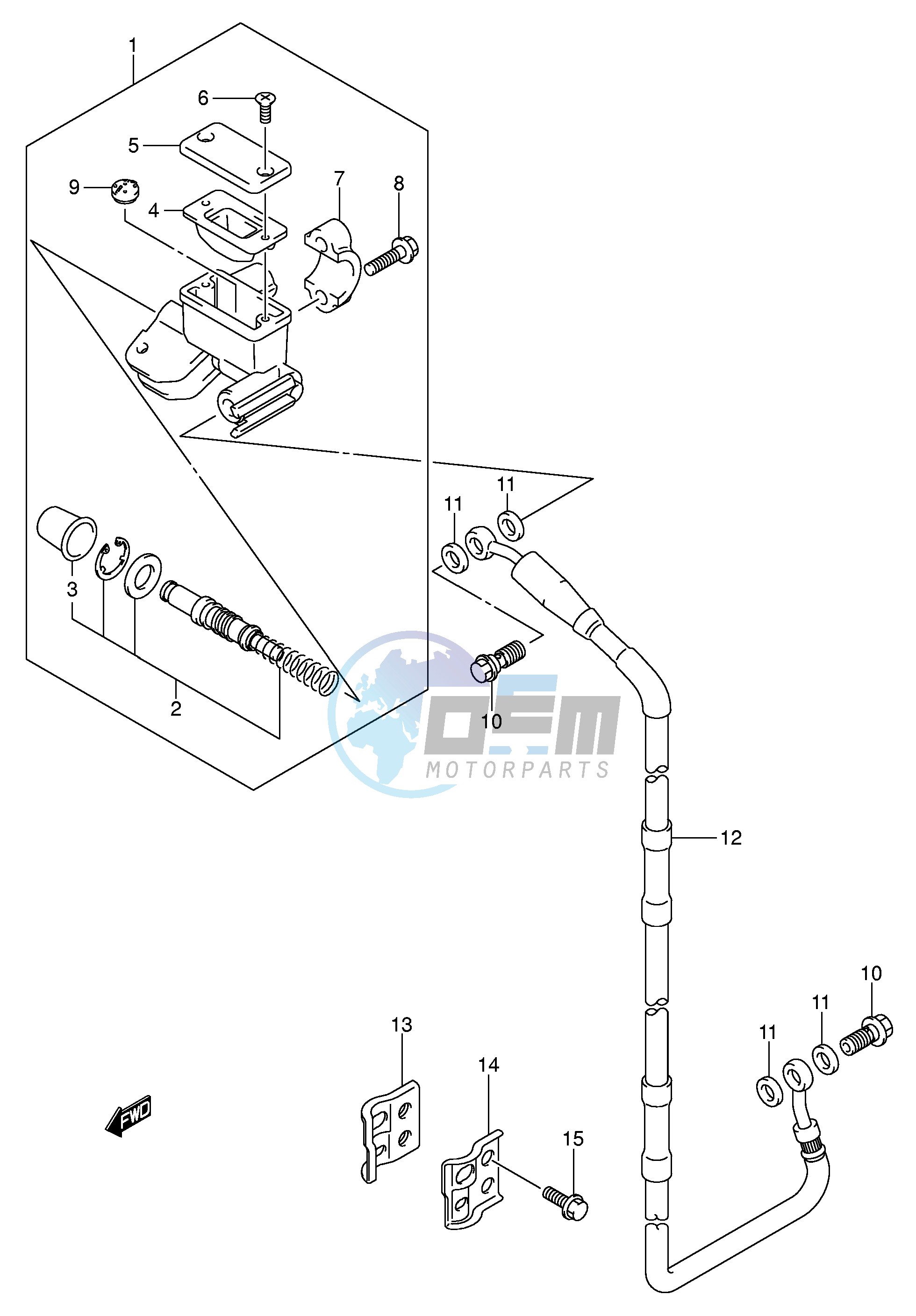 FRONT MASTER CYLINDER (MODEL K4 K5 K6)